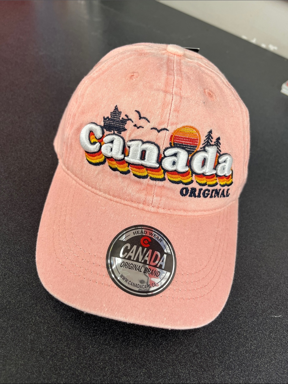 Canali Lavender Embroidered Canada Logo Cap